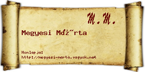 Megyesi Márta névjegykártya
