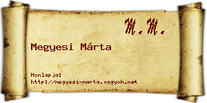 Megyesi Márta névjegykártya